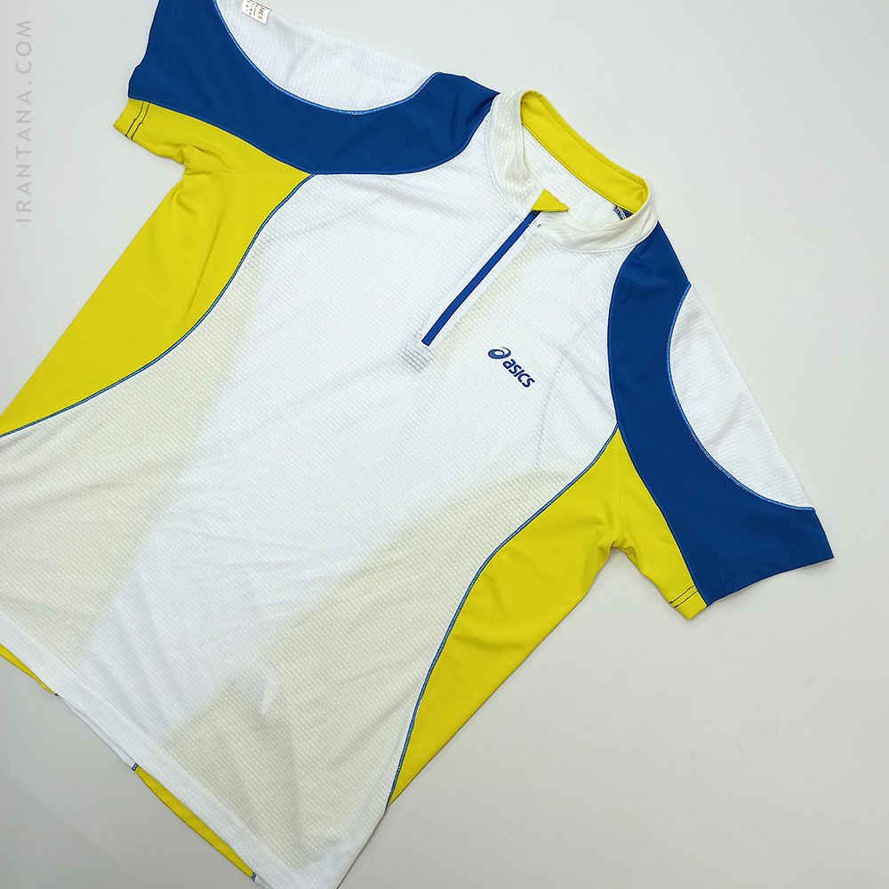 تیشرت نیم زیپ ورزشی برند اسیکس asics