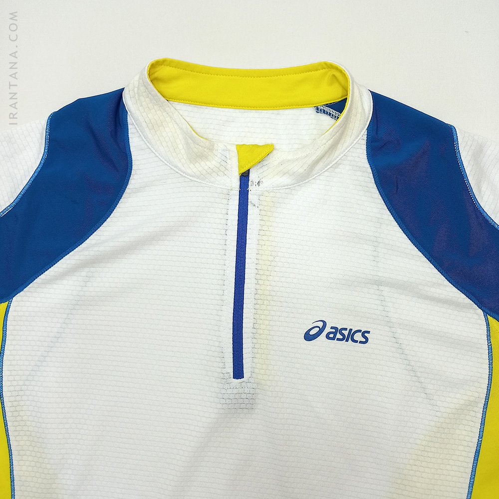 تیشرت نیم زیپ ورزشی برند اسیکس asics