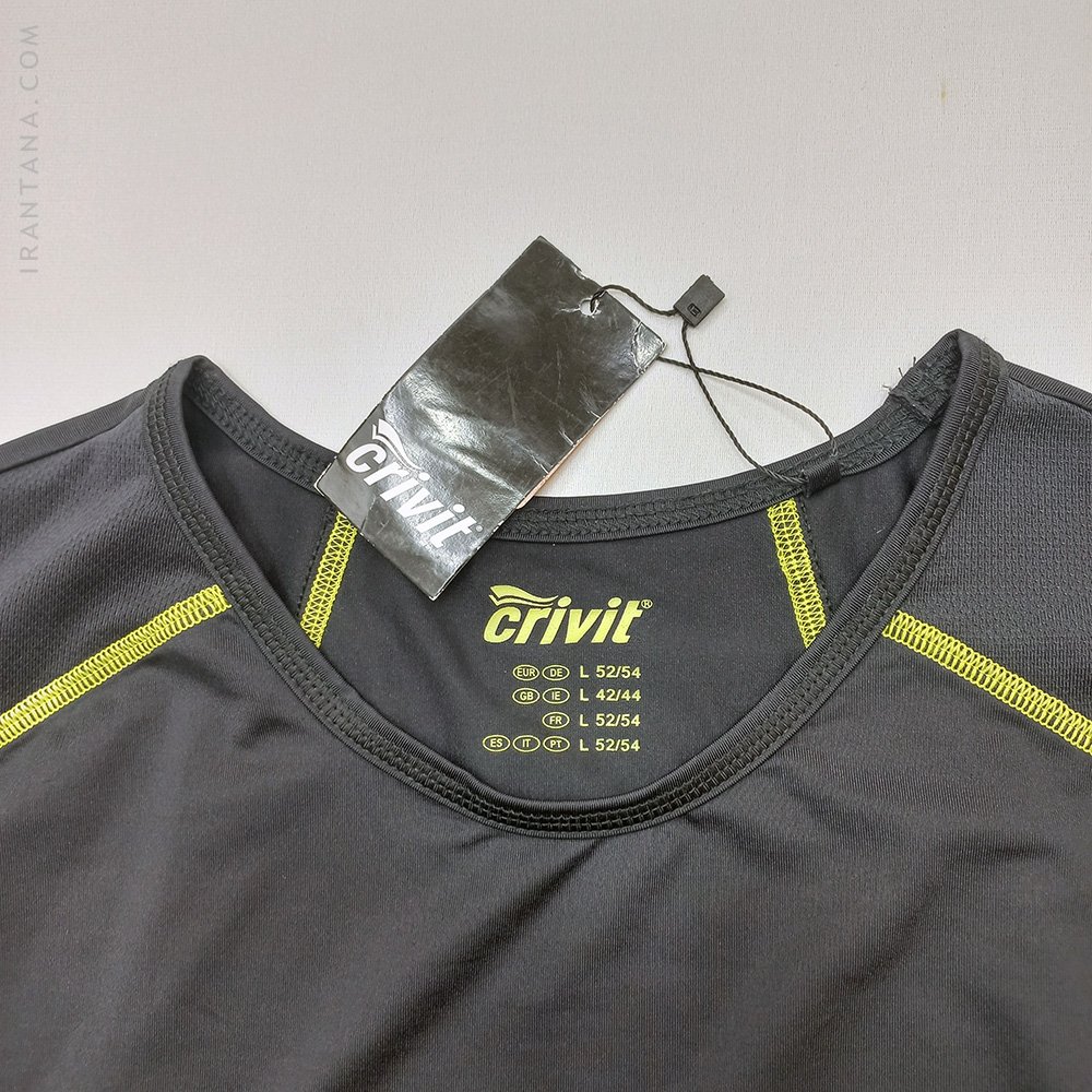 تیشرت مردانه اروپایی آستین حلقه ای با برند crivit